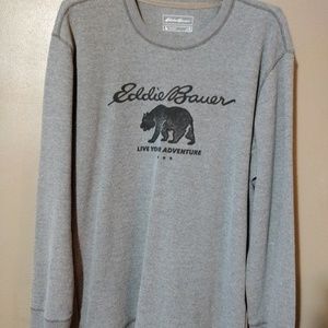 Eddie Bauer Thermal Long Sleeve Grey Shirt